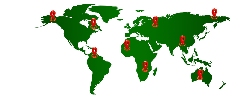 World Map with Locations